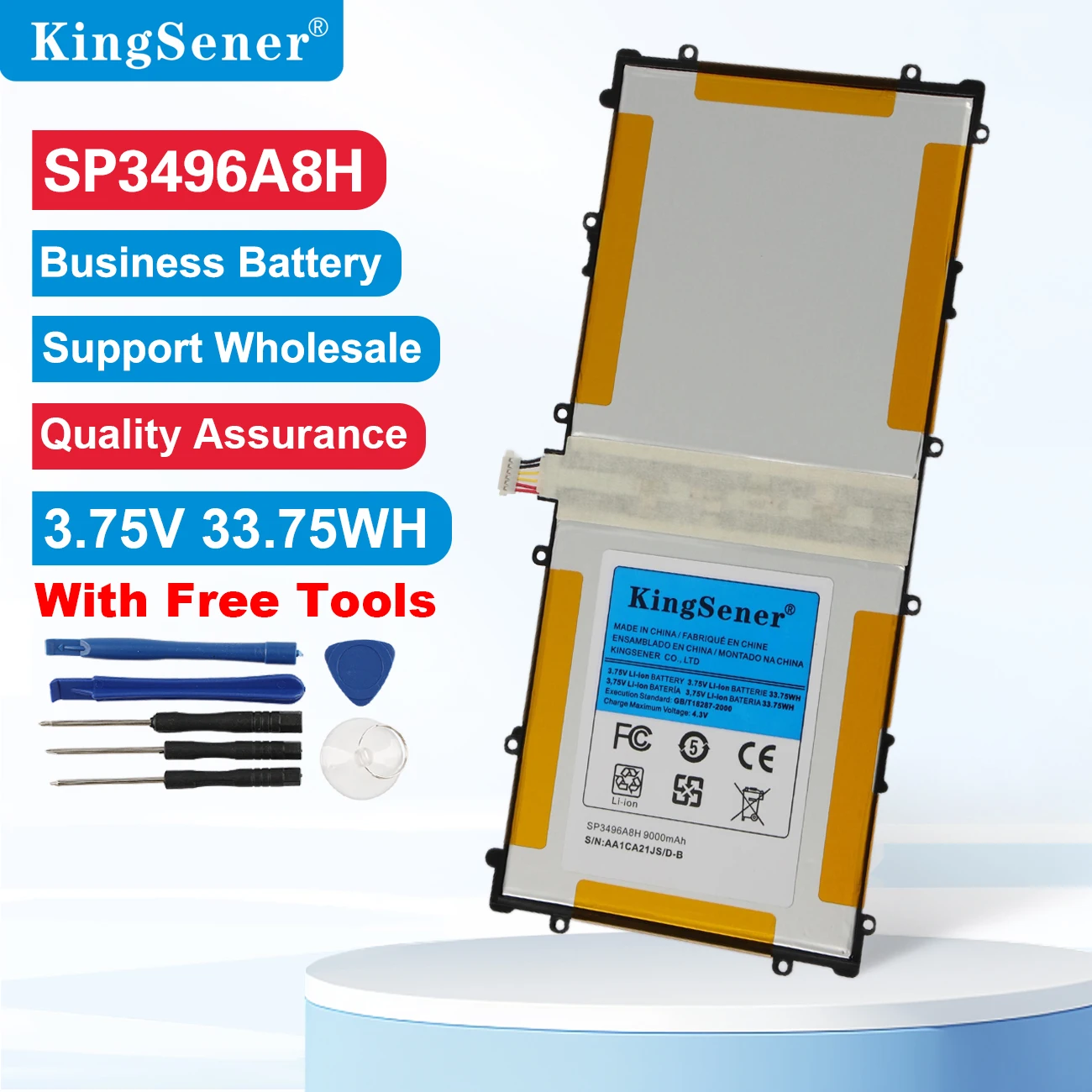 

KingSener SP3496A8H Replacement Battery For Samsung Google Nexus 10 GT-P8110 HA32ARB Tablet Battery 9000mAh