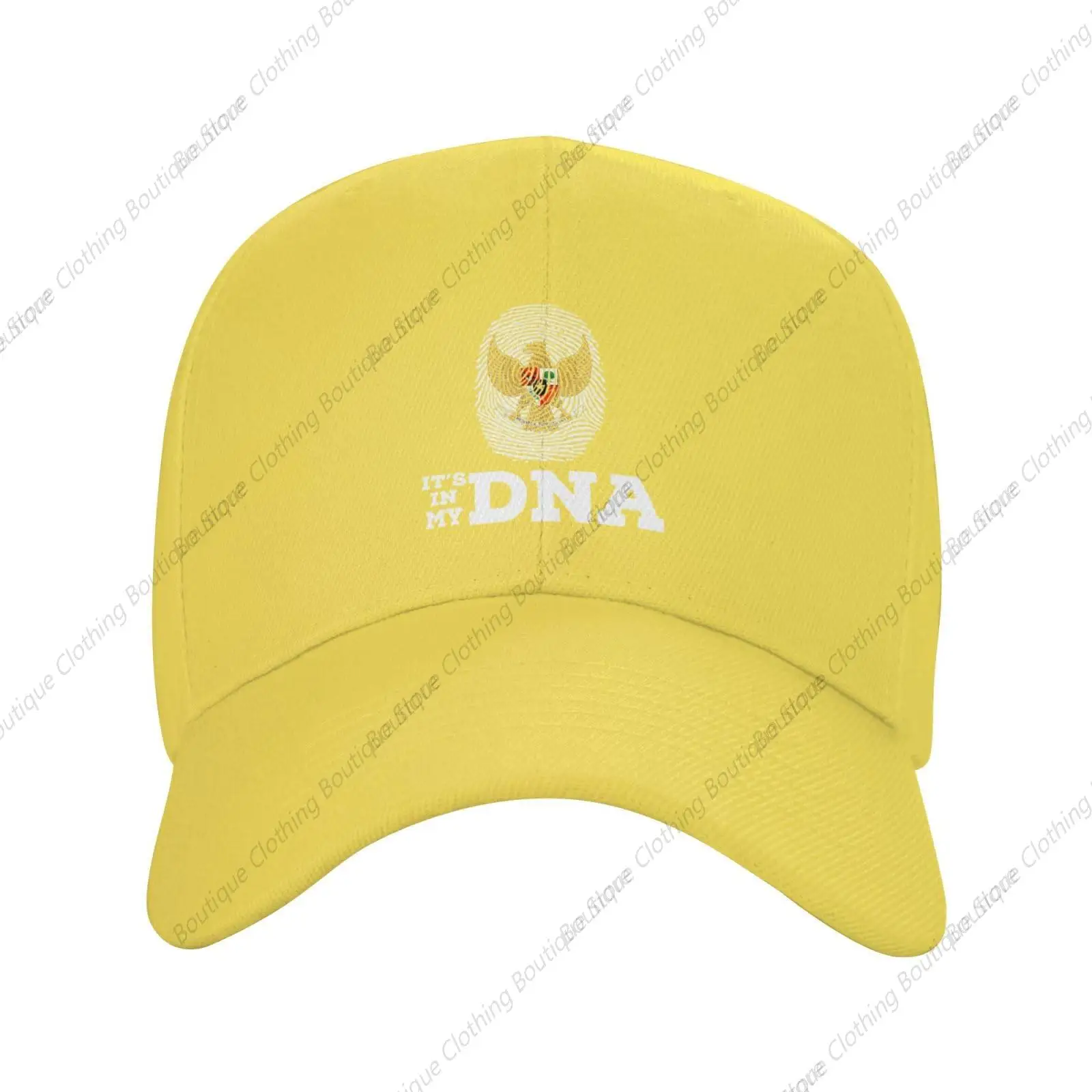 Indonesia National Emblem Baseball Cap Women's Men's Cap Truck Driver Baseball Cap Adjustable Dad's Cap Yellow