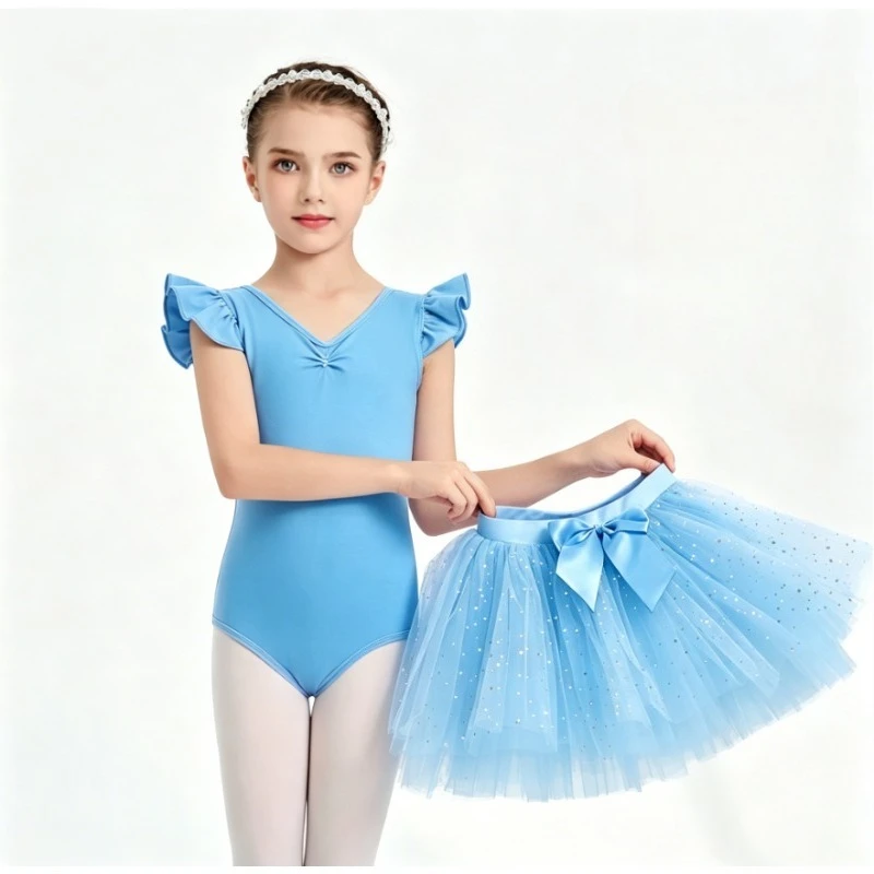 

Girl Sequin Tulle Tutu Half Slip Ballet Dance Skort for Toddler Kid Gymnastics Recital Kindergarten Performance Daily CasualWear