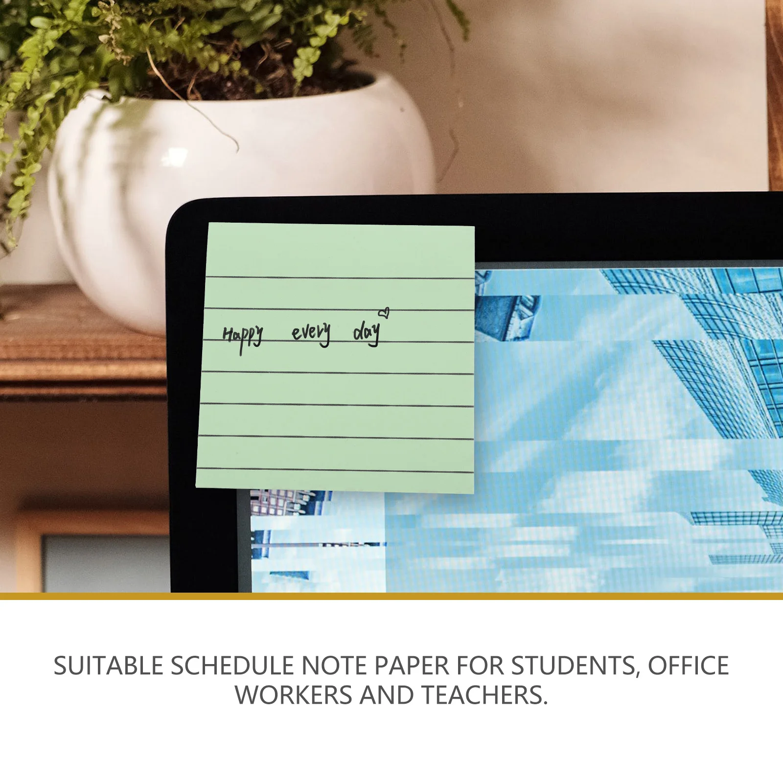 

20Pcs Colorful Lined Sticky Memo Pads Thick Paper Portable Writing Note Pads for Students Office Schedule Planning Paper