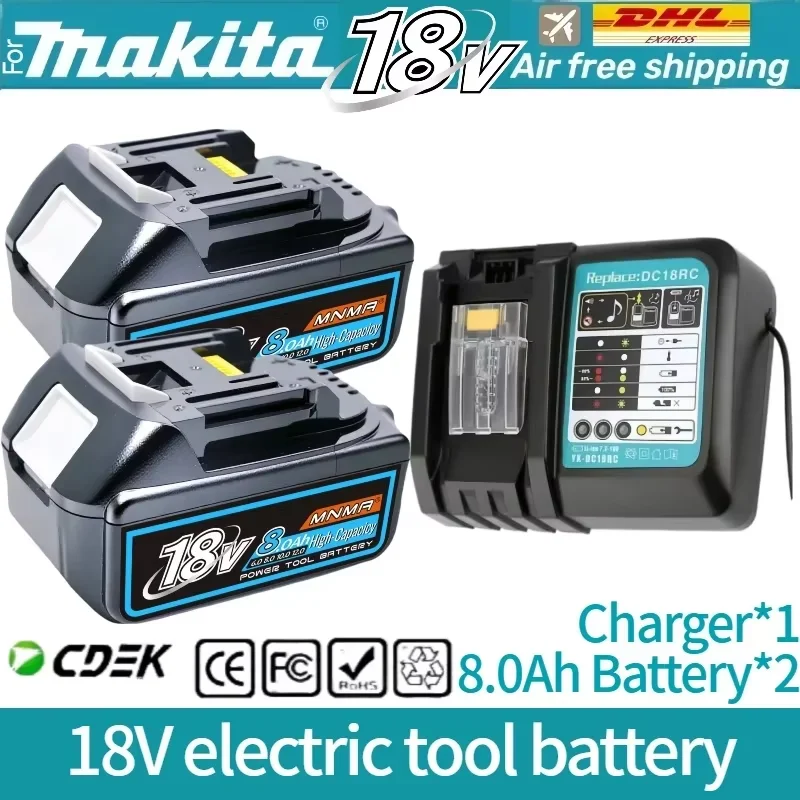 

6AH 8AH 10AH 12AH для аккумулятора Makita 18V Инструменты для замены литий-ионных инструментов LXT BL1840 BL1850 для отвертки 18 В с BMS ✅