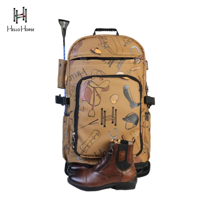 Hello Horse Italian Backpack Knight Bag Equestrian Bag Large Capacity Equestrian Equipment Waterproof Large Capacity Knight Bag