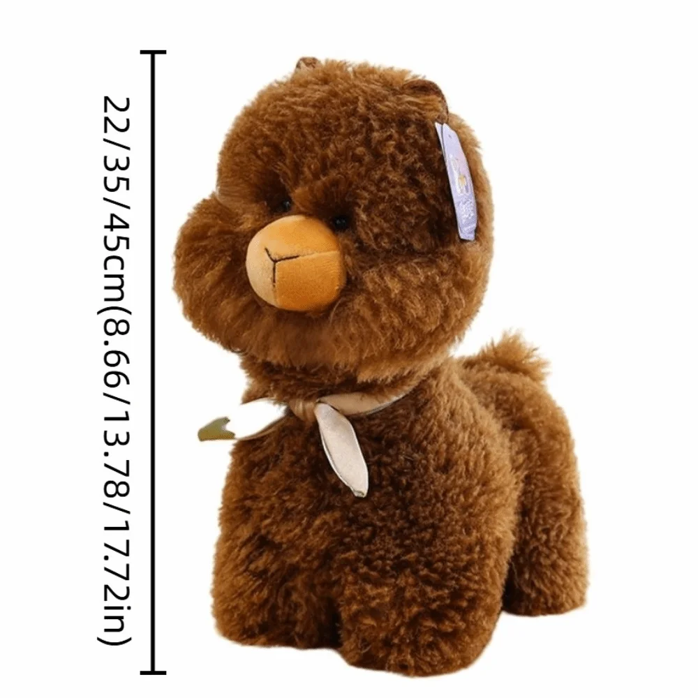 Cute Chubby Face Alpaca Plush Toys PP Cotton Fluffy Plush Llama Dolls Collection Comfortable Animals Stuffed Toys Children Toys
