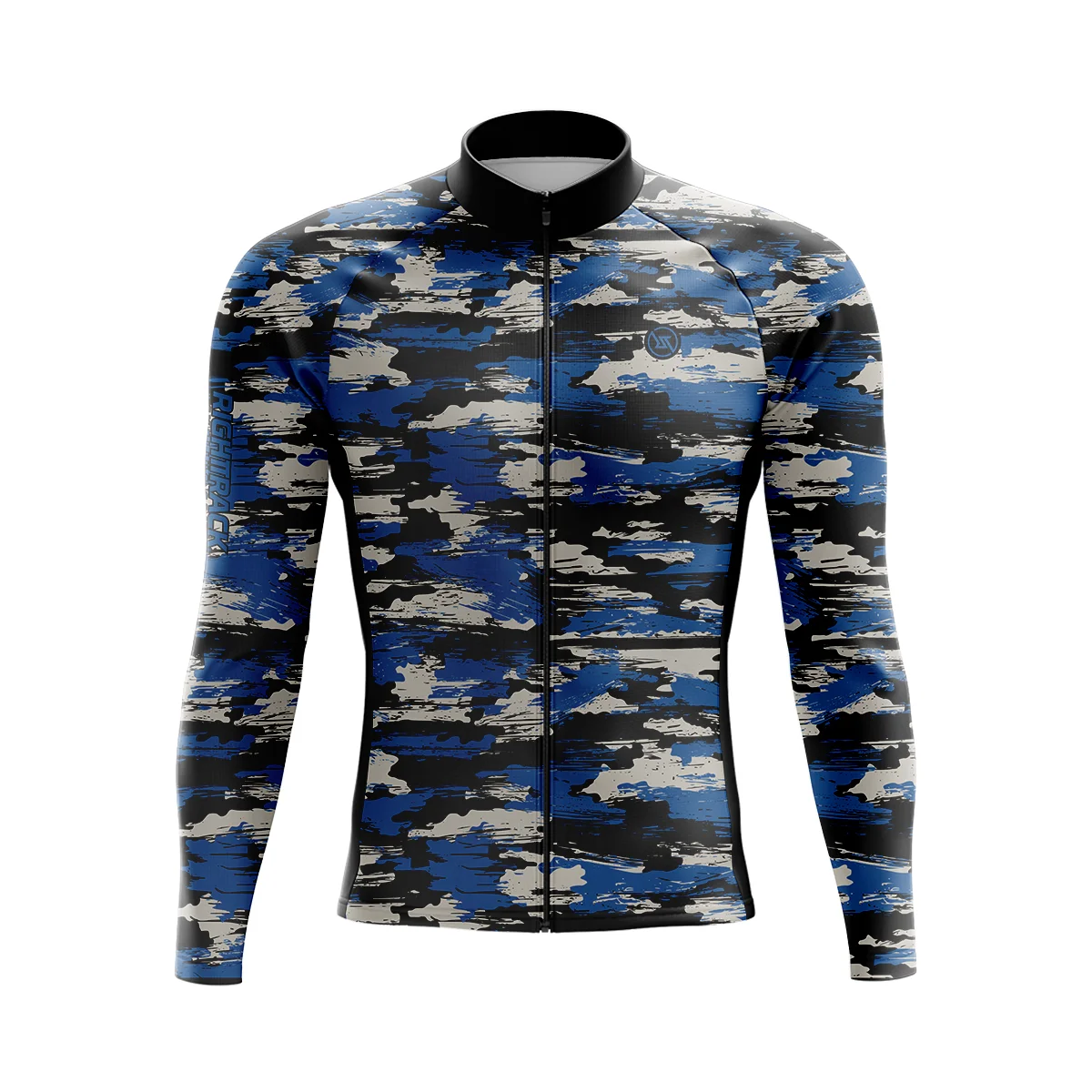 Winter Cycling Jersey Men's Long Sleeve Camo Cycle Clothes Spring & Autumn Mesh/Fleece Thermal RIGHTTRACK Top MTB Bike Clothing