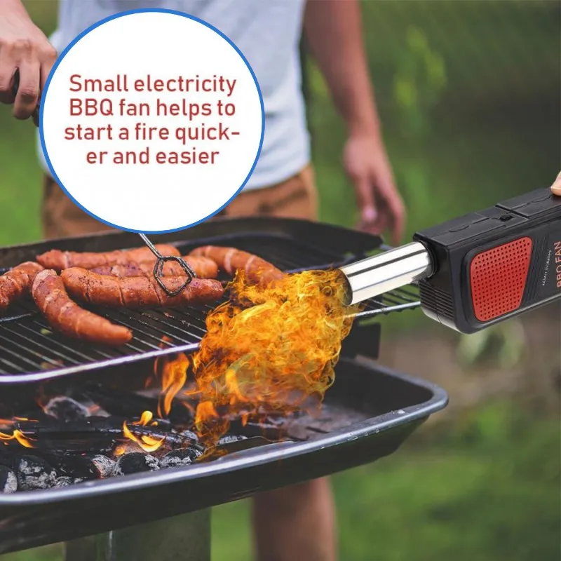 Portable Handheld Electric BBQ Air Blower, Outdoor Camping, Barbecue, Picnic, Cooking Tool, Bakery Grill Accessories, 2024 New