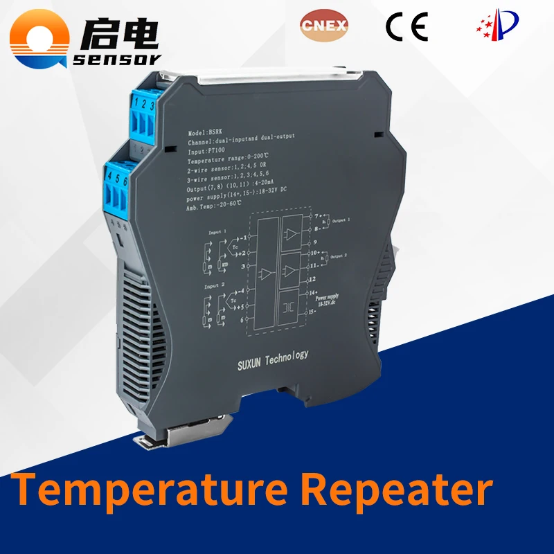 PT100 0-500 ℃ do 4-20mA 0-10V konwerter sygnału temperatury 1 w 2 na przekaźnik sygnału przetwornik inteligentna temperatura PT100