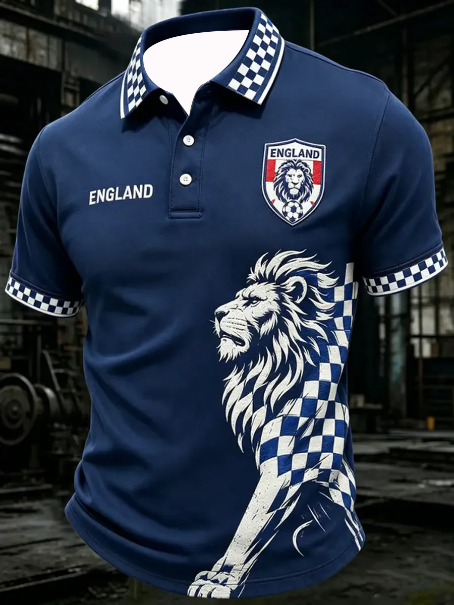 2026 Edition Women's England Fan Football Polo Shirt - 3D Print - Fashionable and Comfortable - Suitable for Both Men and Women