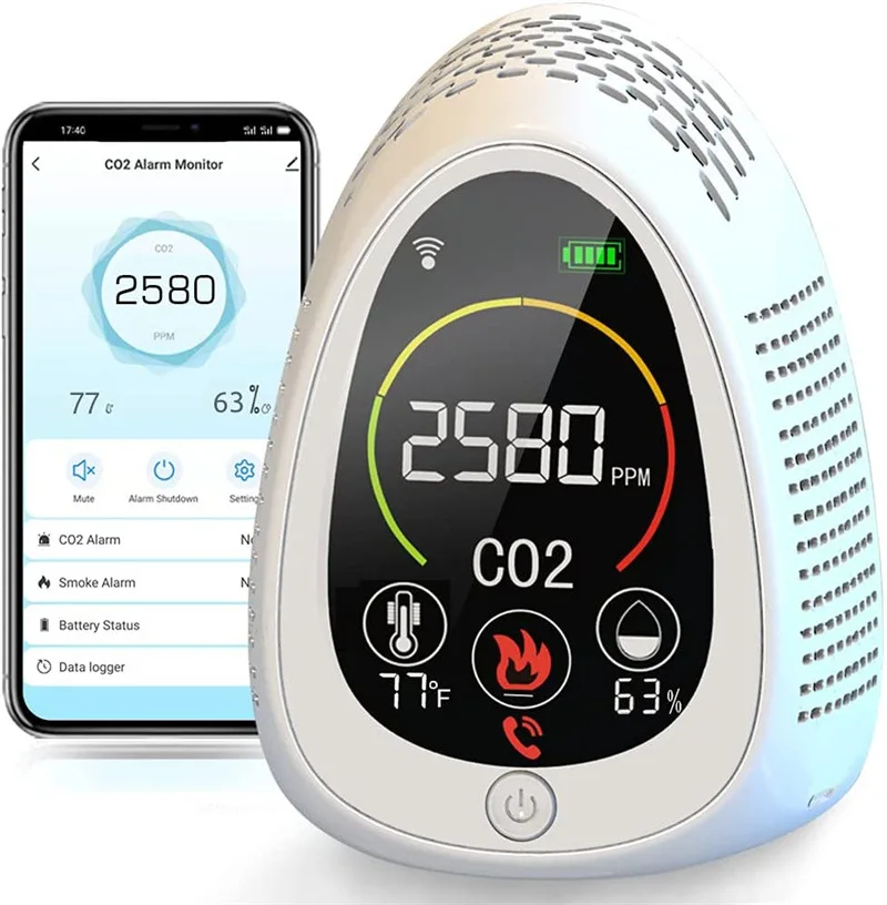 New Tuya Smart APP Mobile WiFi Control Carbon Digator Temperature and Hygrometer Home Air detector