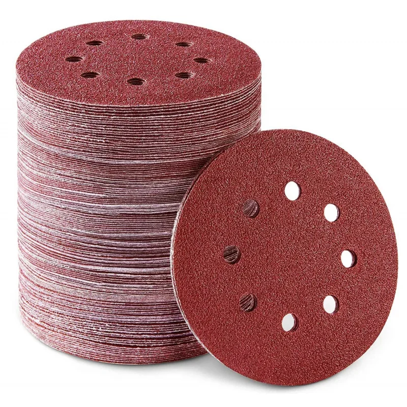 5-Inch 125mm Aluminum Oxide Abrasive Disc Sanding Discs 8-Hole Pads 5' Orbital Sander 40-320 Grit OEM Support