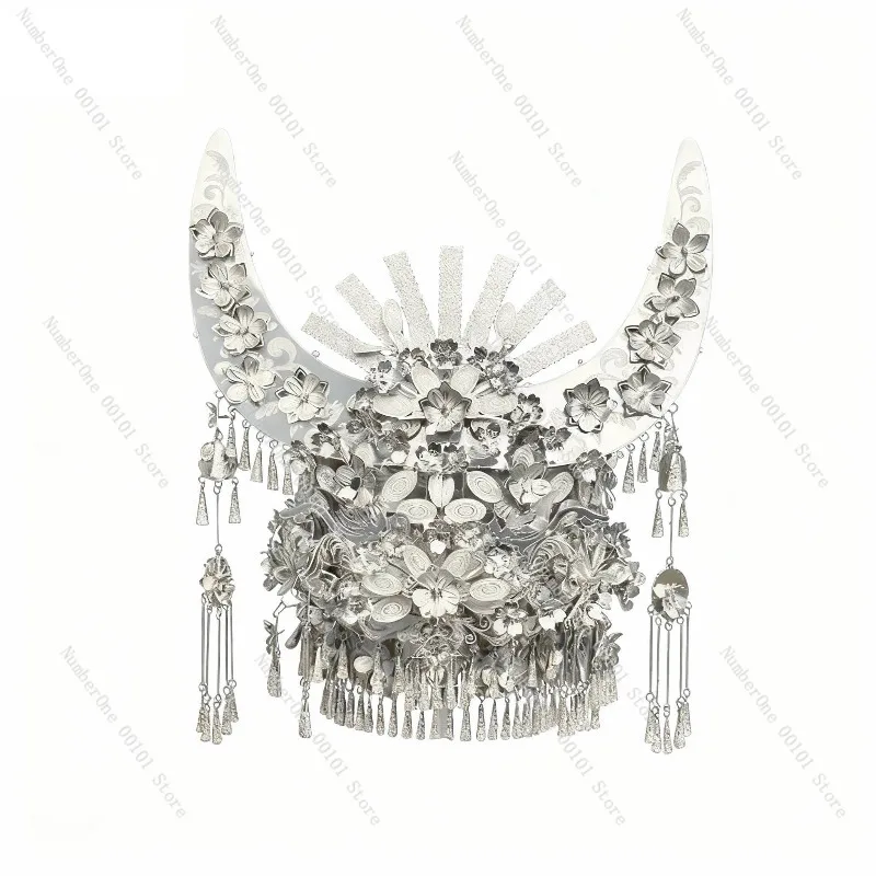 

Металлический пазл «Миаоская корона» в национальном стиле, нематериальное культурное наследие | 3D-модель для разборки и сборки