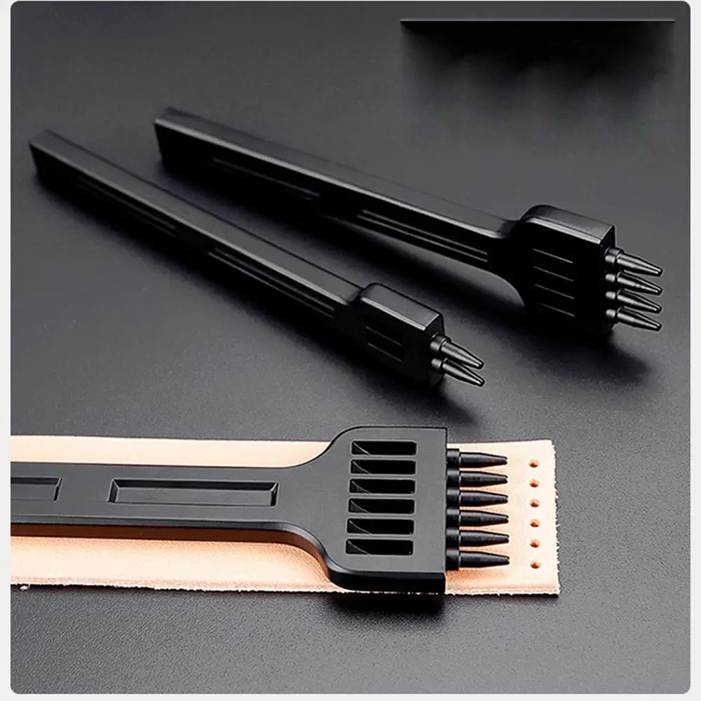 Carving Work DIY Spacing Prong Punching Pricking Tool Round Stitching Punch Sewing Stitching Punch Leather Craft Alloy