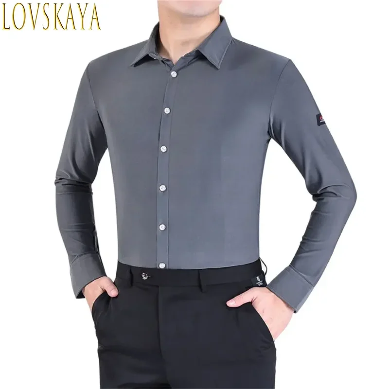 

Long sleeved Latin dance attire, waltz hall dance attire performance, Latin men's shirts, short sleeved clothing tops