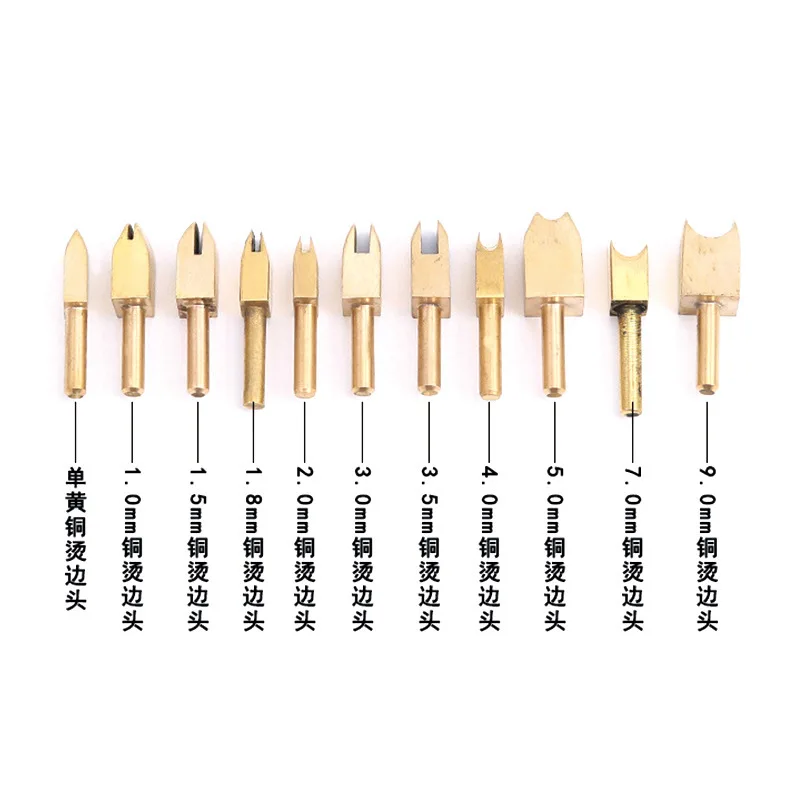 Leather Electric Brass Solder Soldering Iron Tip To Burn The Edge Leather Craft Press Edge Sealing Machine Line Pyrography Tool