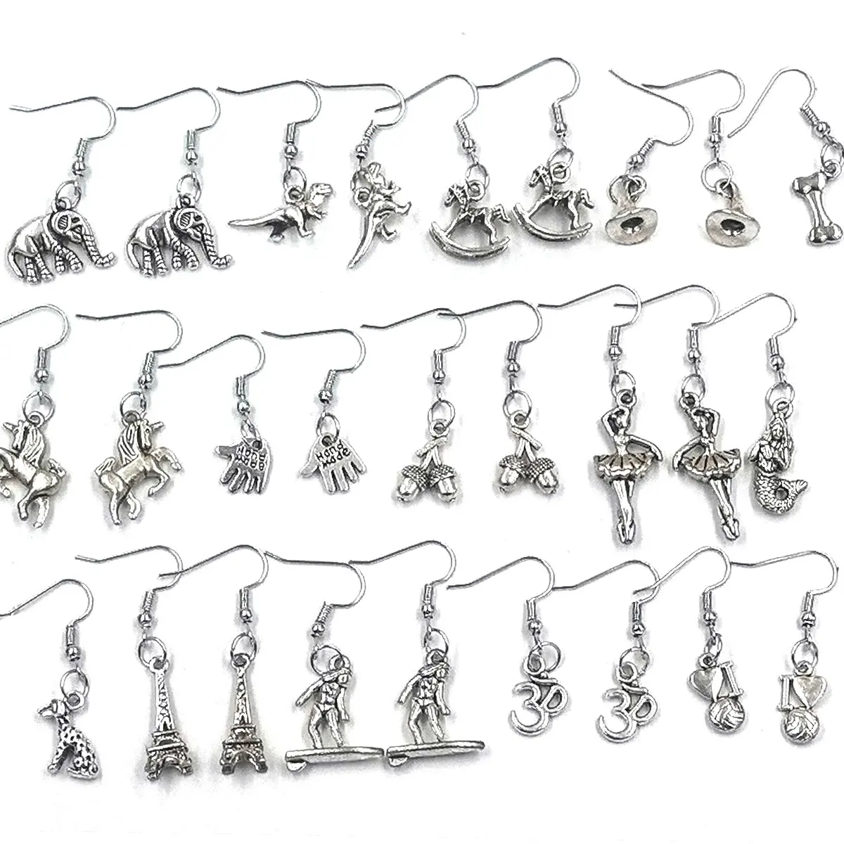 20 Styles Earrings Fashion Punk Drop Earrings Simple Cool Cute Jewelry Custom Handmade Girls Cross Animal For Women view 4
