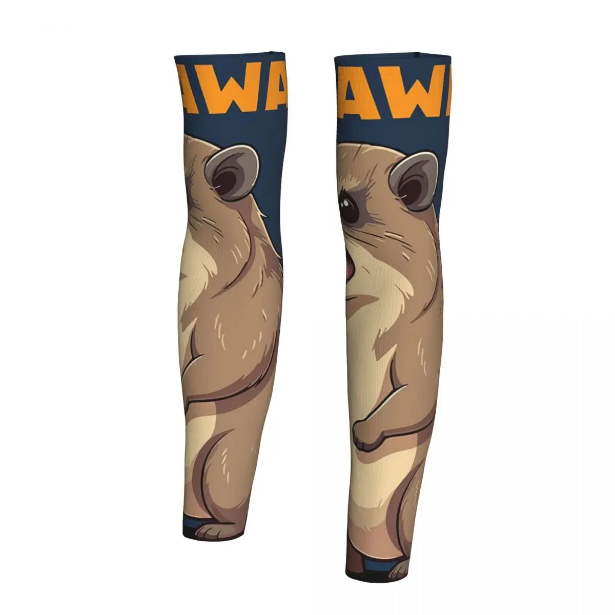 روك هايراكس أواوا على الهاتف جرذ الأرض داسي أكمام أذرع تبريد الرجال النساء الشمس الأشعة فوق البنفسجية حماية الوشم التستر الرياضة التبريد ركوب الدراجات #2