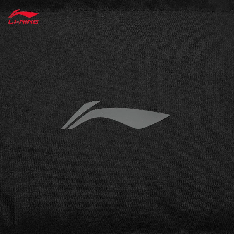 LI-NING Fitness series męska kurtka puchowa z krótkim rękawem LN WATER PROOF, dopasowany krój 3D, zimowa kurtka bawełniana AYMV215