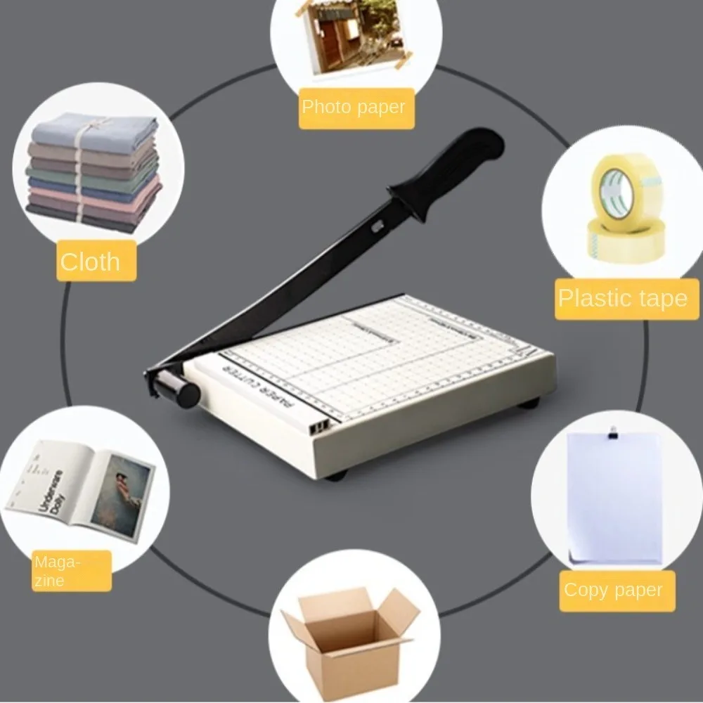 

Heavy Duty A4 Paper Cutter Precise Cuts Metal Base Paper Card Trimmer 15 Page Capacity Manual A5 Paper Guillotine Office