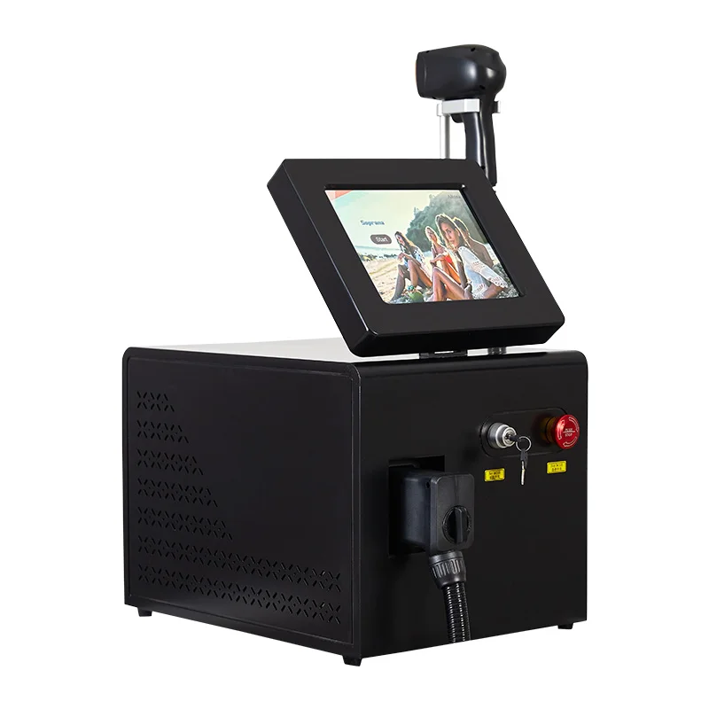 Laserowy depilator z bezpośrednim światłem, 4000W Atts, 808 nm, bezbolesny, z chłodzeniem głowicy i tacką chłodzącą do depilacji.