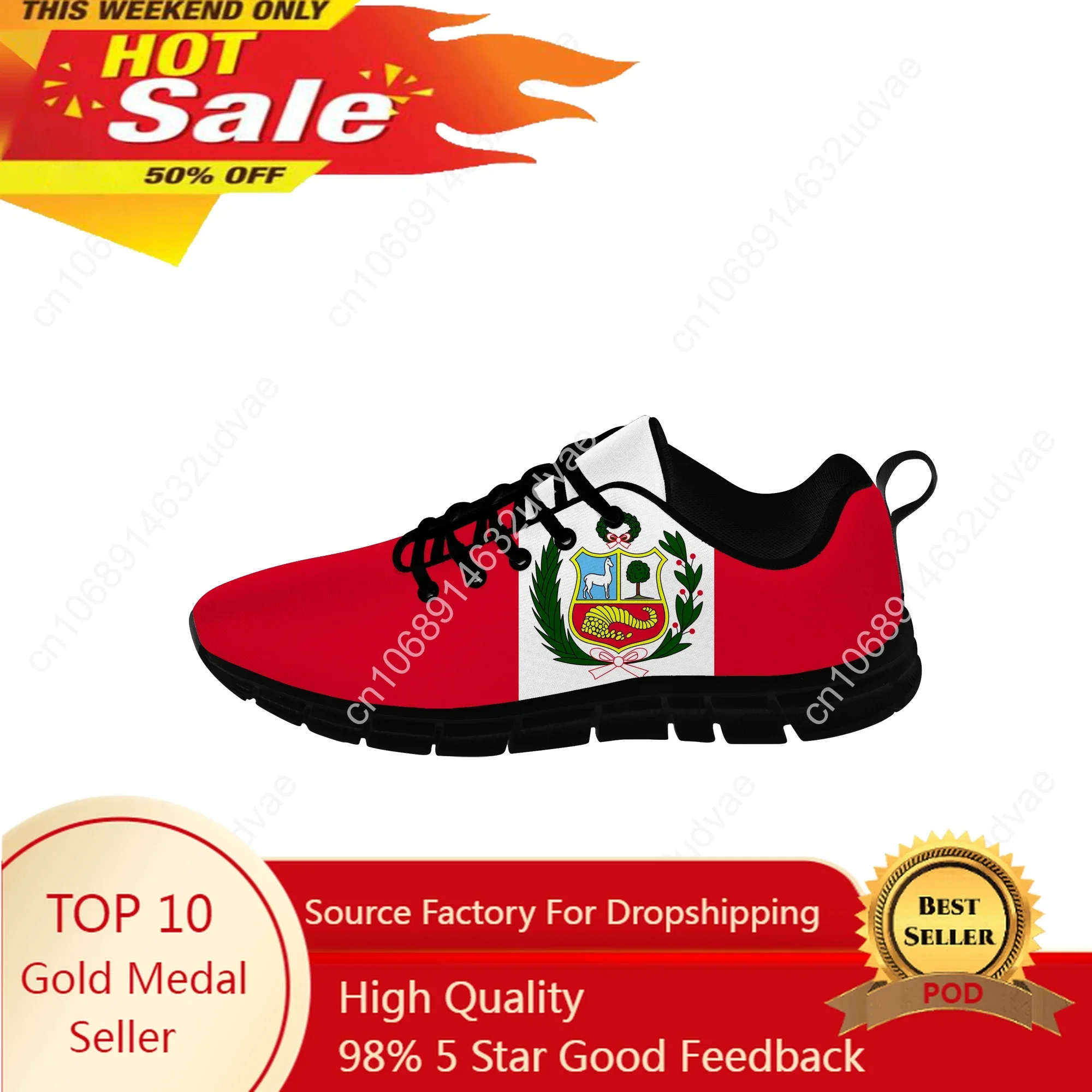 Peru Flag Low Top Sneakers Mens Womens Teenager Casual Shoes Cloth Canvas Running Shoes 3D Printed Breathable Lightweight Shoe