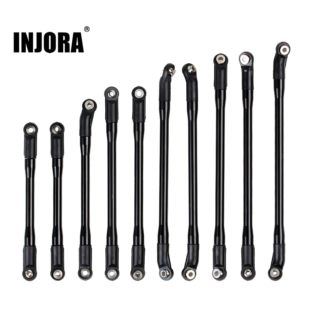 

INJORA 10Pcs/Set Metal Link Set Plastic Rod End for 1/10 RC Crawler Car Axial SCX10 II 90046
