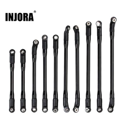 INJORA 10Pcs/Set Metal Link Set Plastic Rod End for 1/10 RC Crawler Car Axial SCX10 II 90046