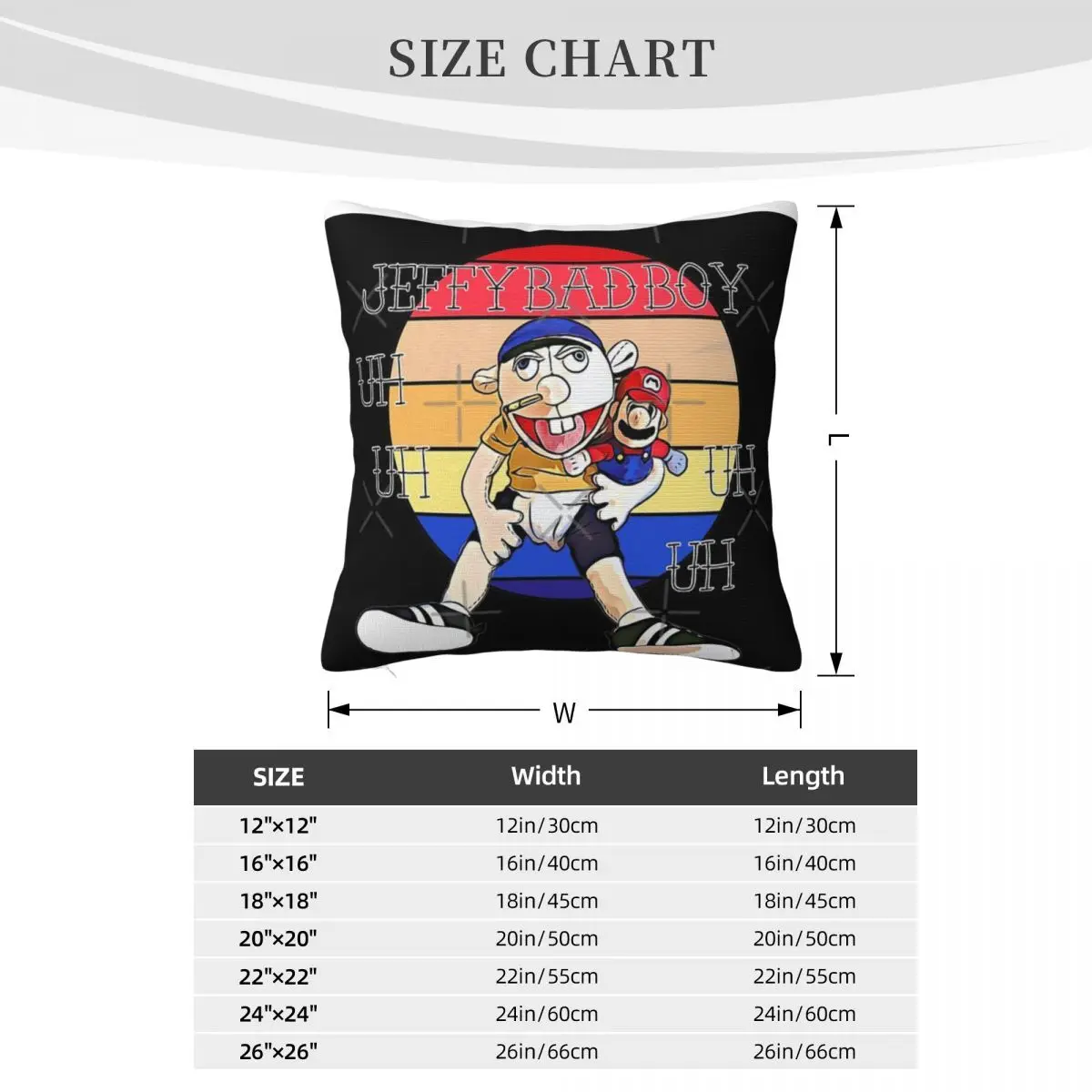 Jeffy Sml Hot Selling Dakimakura Body Pillow Anime Pillow Covers Decorative Pillow Case Pillow Cover