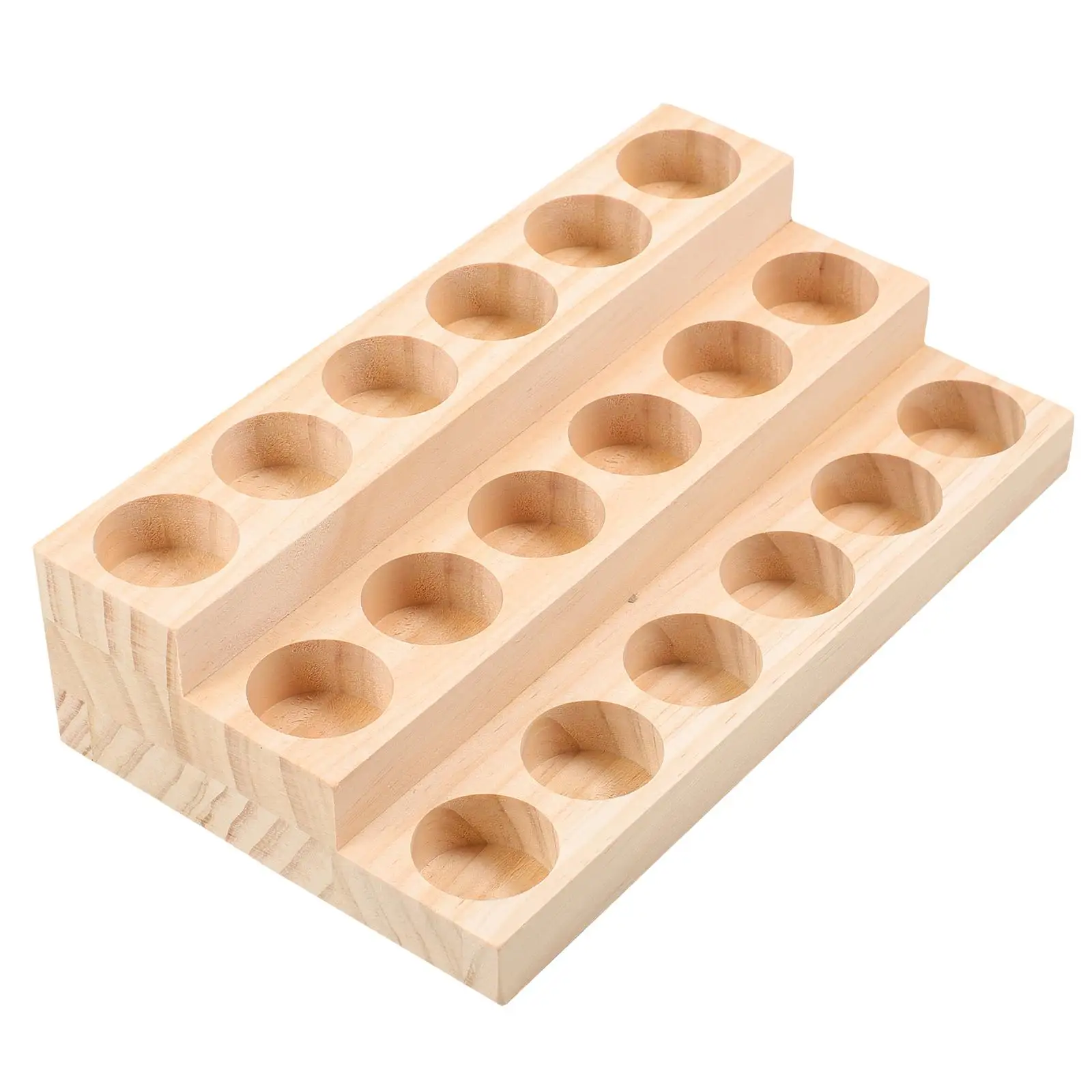 Ganiseur d'huile essentielle en bois 3 couches, support de diffuseur d'aromathérapie de grande capacité, boîte de rangement légère, étagère porte-bouteille