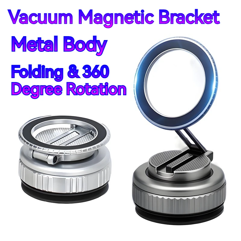 

Alloy Universal Vacuum Magnetic Car Phone Holder Suction Kitchen Mirro Gym Bath Shower for Iphone 16 15 14 13 12 Pro Max Samsung