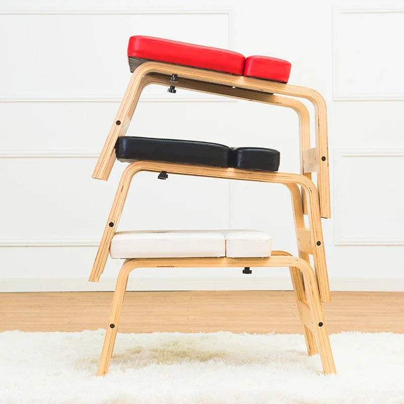 Yoga Headstand Bench, Solid Birch Wood Yoga Inversion Chair, Relieve Fatigue and Shape The Body