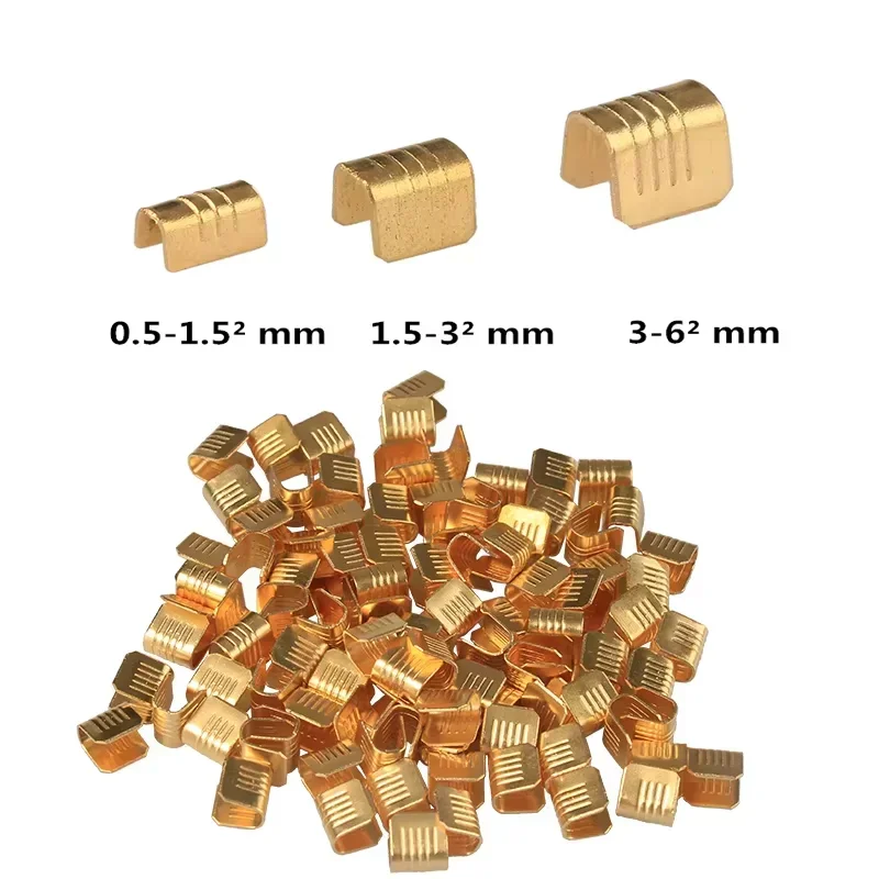 100PCS DJ454 U-Shaped 0.5-6mm2 U-type Docking Wire Connector line Pressing Button Quick Connect Terminal Wiring