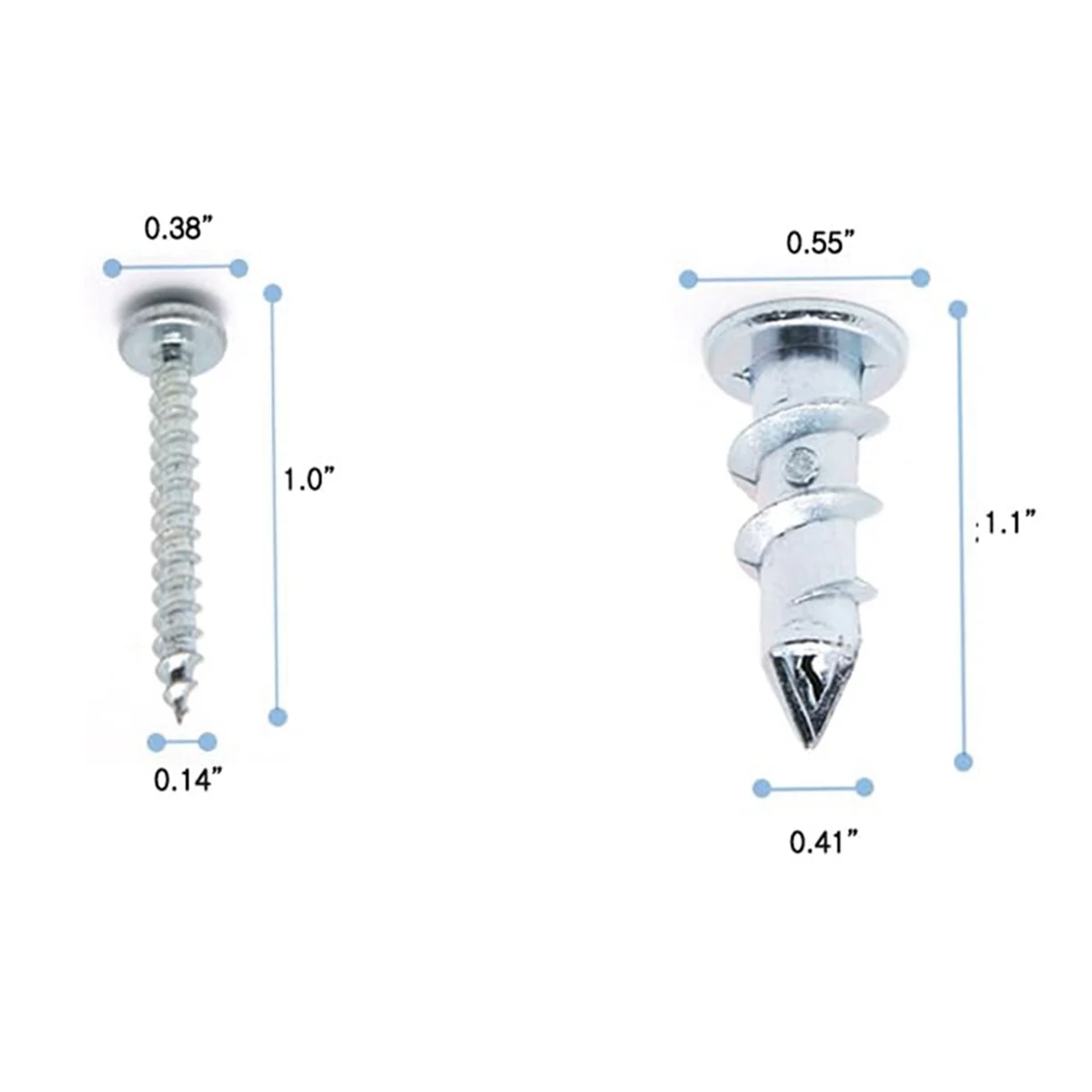 

KEKA Zinc Self-Drilling Drywall/Hollow-Wall Anchor Kit with Screws (30 PCS)
