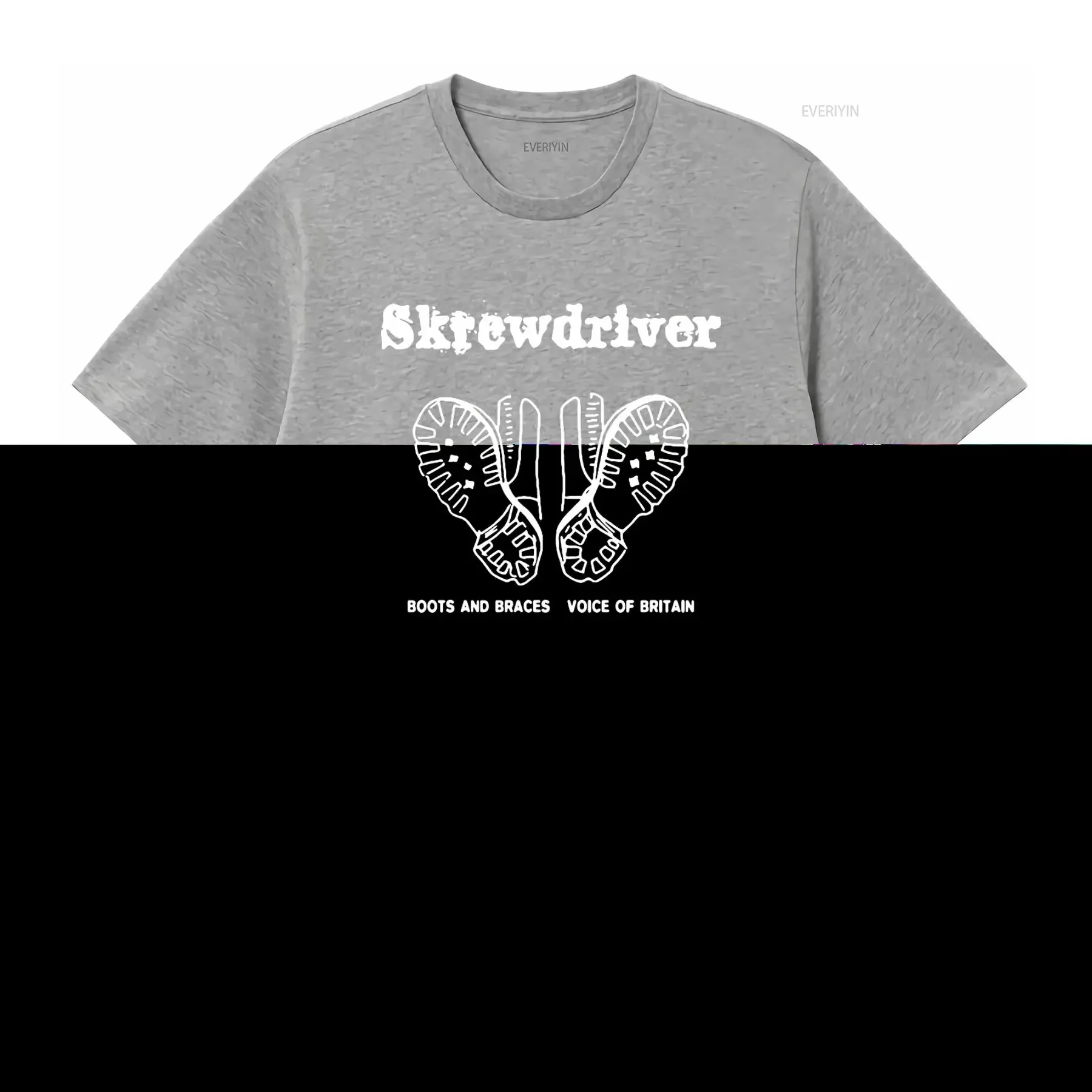 Screwdriver Inspired Boots And Braces Voice Of Britain T Shirt vintage Washed streetwear Slightly graphic designer clothes image 3