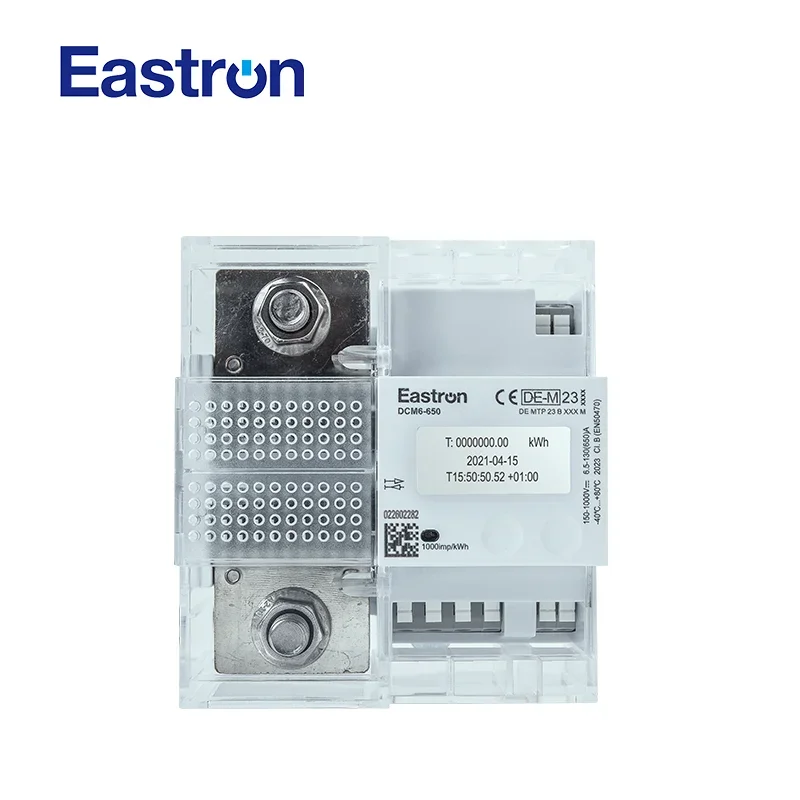 Easton DCM6-200 PTB Certificated RS485 Energy Meter for Car Fast Charger, Din Rail Direct Current Energy Meter