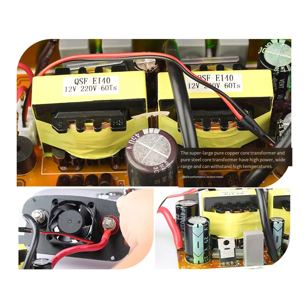 ABZV-Multifunctional Power Inverter 1200W 12V DC To 220V AC Inverter 1200W Voltage Inverter