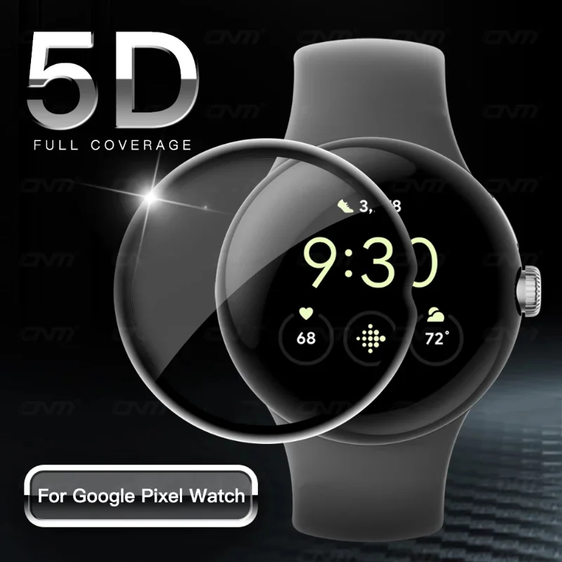 Protector de pantalla completa 5D para Google Pixel Watch, cubierta de película protectora, no cristal para Google Pixel, accesorios para reloj inteligente, 5/1 Uds.