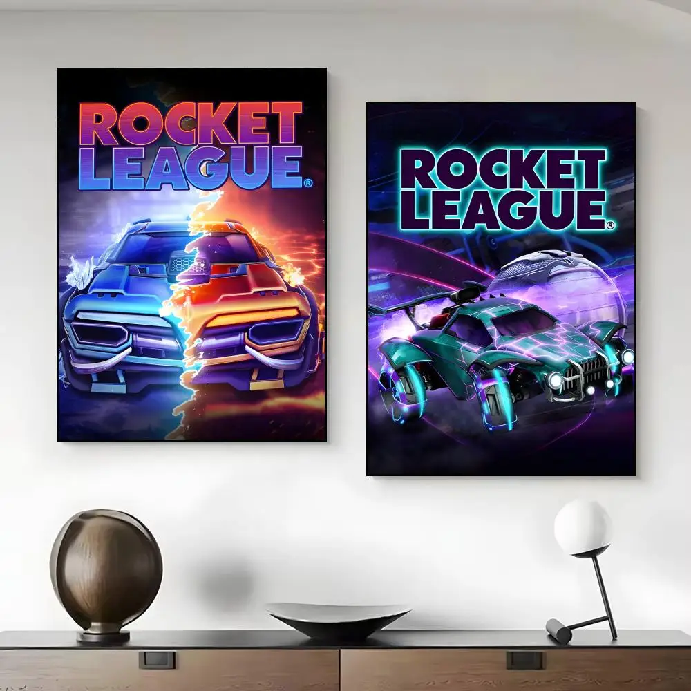 Game R-Rocket League Poster Unframed Canvas Artwork for Bedroom Living Room Bathroom Wall Decor