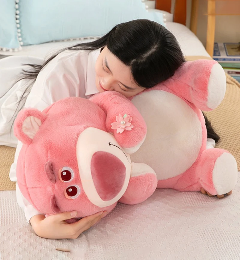 Disney-muñeco de peluche de oso Sakura rosa para niños, muñeco de dibujos animados Kawaii, peluche suave de Anime, regalo de cumpleaños, 30/70cm