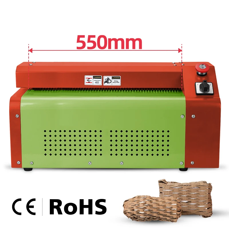 550Mm recycled carton cardboard protective packaging up to 10mm thick paper perforated shredder