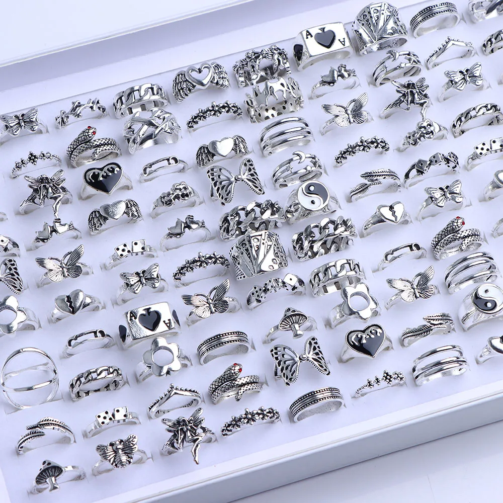 20/30 Teile/los Vintage Boho Glas Türkis Ringe Mode Frauen Urlaub Stil Täglichen Festival Schmuck Party Dekoration Geschenke