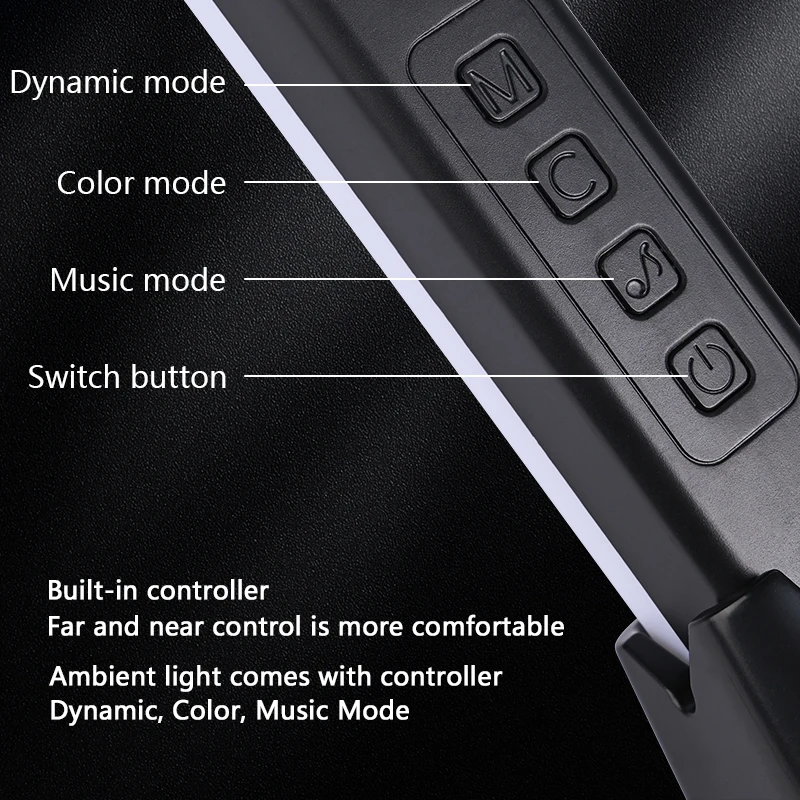 RGB Light Bar, Music Sync RGB IC LED Lights Bars, Remote/App Control Color Changing Gaming TV Backlight,8 Dynamic Modes