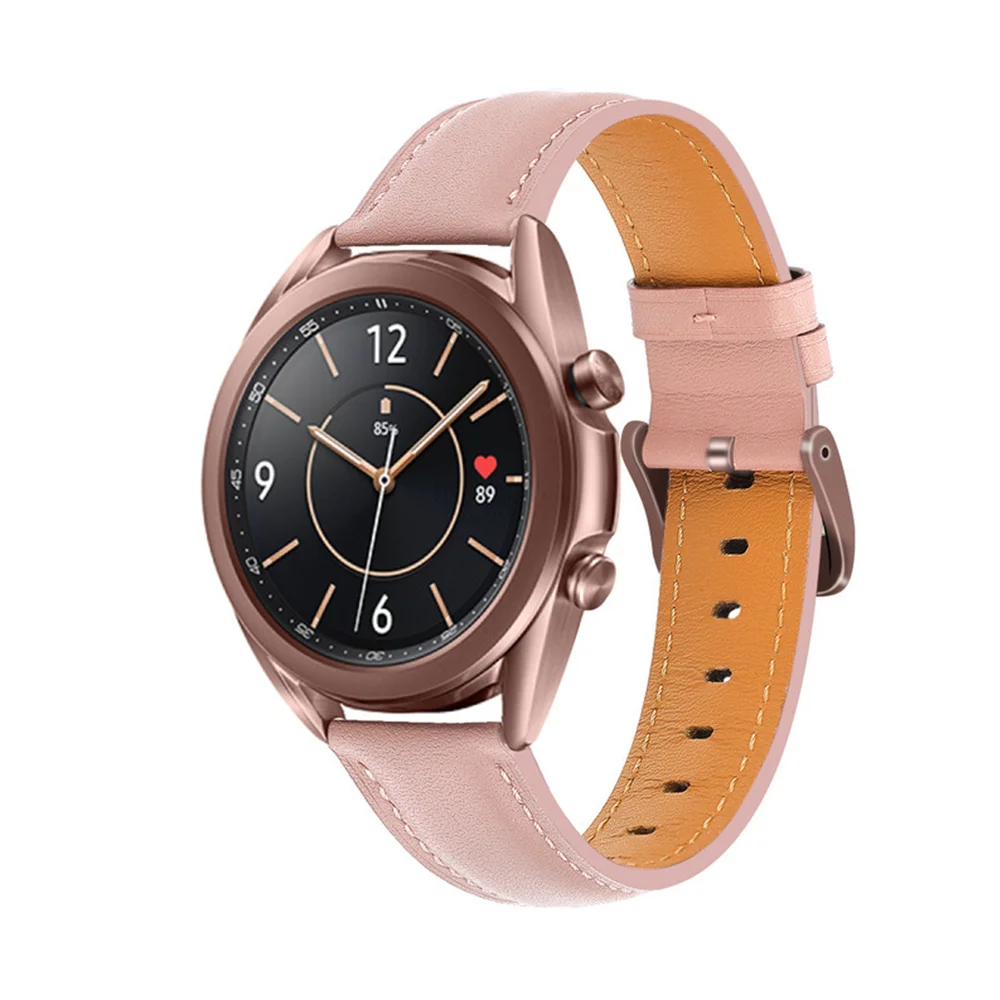 

Applicable To For Samsung Intelligence Galaxy Watch 3rd Generation Watch Strap Leather Strap Multiple Colors Available Styles