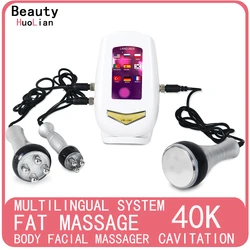 3 in 1 40K Cavitation Radio Frequency Ultrasonic Slimming Machine Wrinkle Removal Weight Loss Skin Tightening Facial Beauty Tool