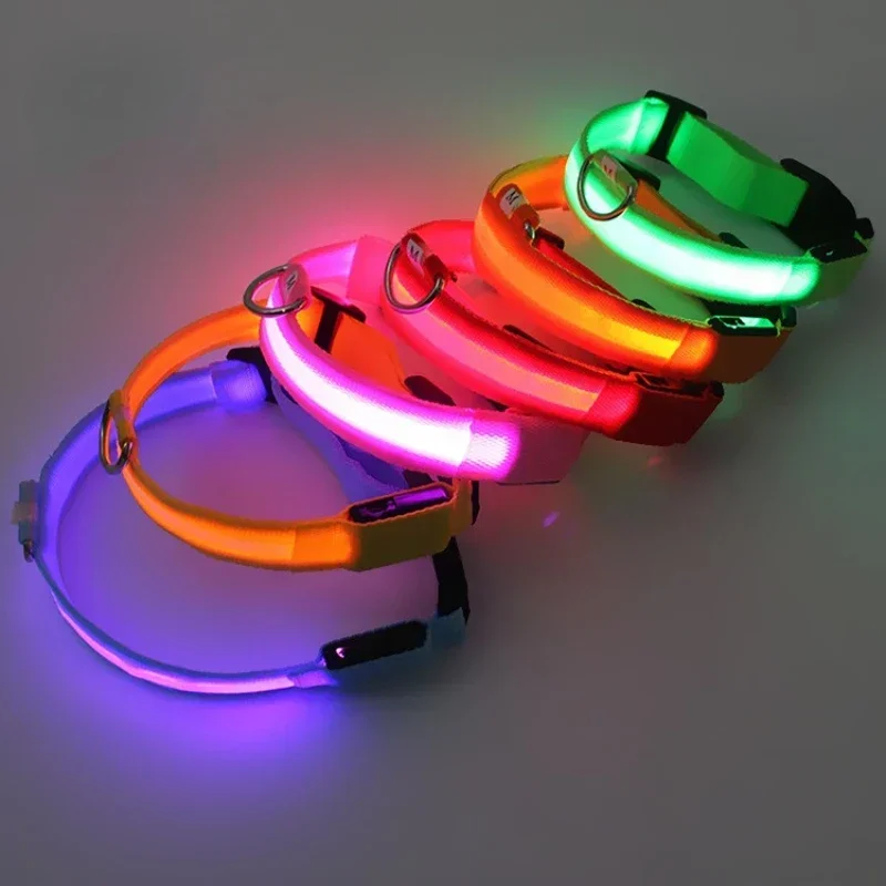 

Led Dog Collar Luminous Usb Cat Dog Collar 3 Modes Led Light Glowing Loss Prevention LED Collar For Dogs Pet Dog Accessories