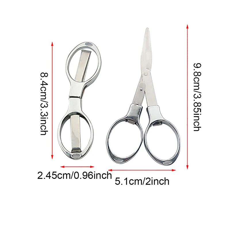 Tijeras plegables portátiles, herramientas de corte de línea de acero al carbono, suministros de Mini herramientas de mano, tijeras de costura multifuncionales, 1 piezas