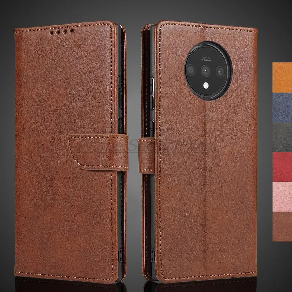 Oneplus 7T Funda tipo billetera con tapa Funda de cuero para Oneplus 7T 1 + 7T Pu bolsas de cuero para teléfono funda protectora Fundas Coque