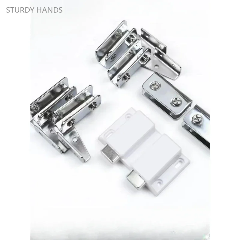 1 complete set of iron single opening cabinet door hinge, glass display cabinet, wine cabinet glass door accessory hinge