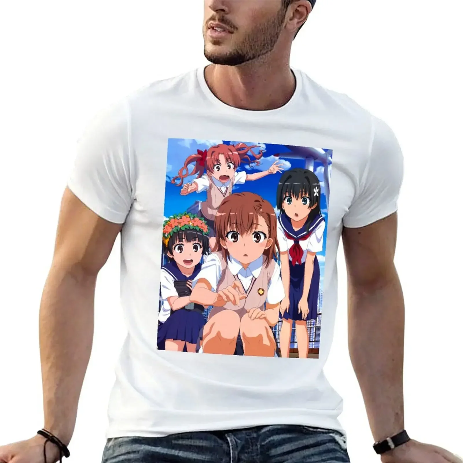 Toaru Kagaku - Misaka Mikoto, Shirai Kuroko, Saten Ruiko, Uiharu Kazari T-Shirt sublime mens clothing