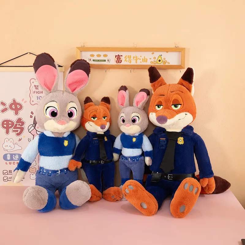 

Kawaii Judy Hopps Plush Toy Nick Wilde Stuffed Doll From Zootopia Cute Rabbit Fox Doll Kids Birthday Xmas Gift for Children