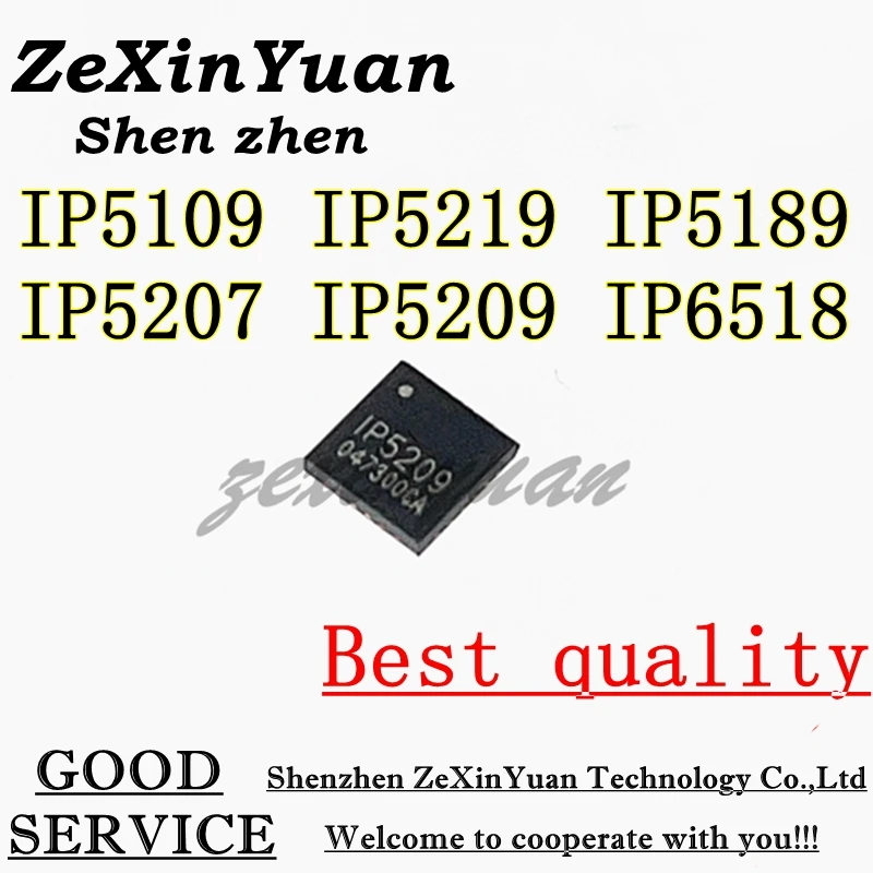 

5 шт./лот IP5109 IP5219 IP5189 IP5207 IP5209 IP6518 QFN-24 Mobile power management IC