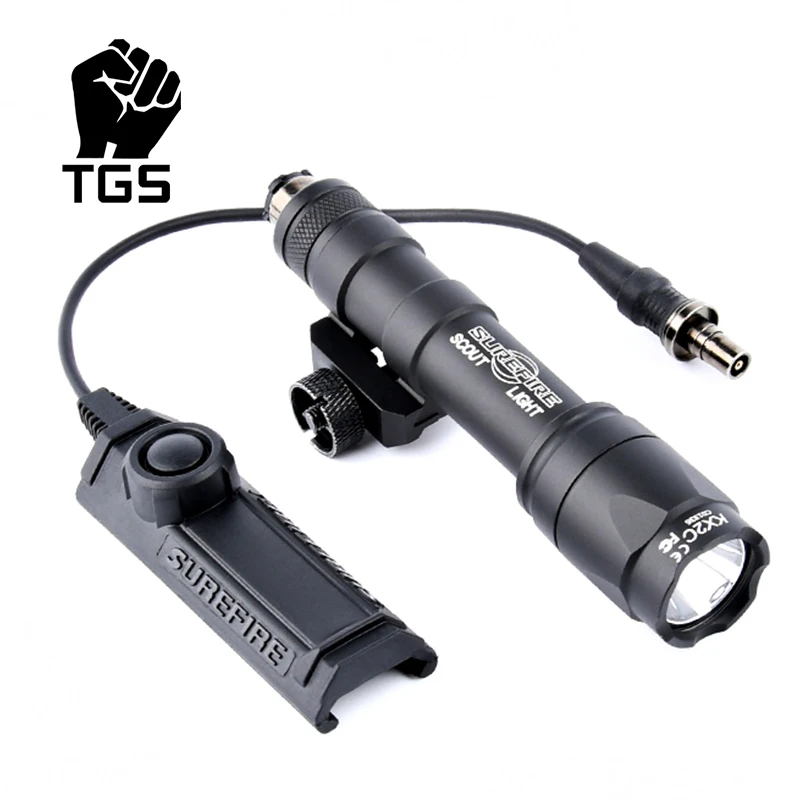 

Surefir M600 M600C Tactical Scout Light Hunting Weapon Flashlight LED Lamp Dual Function Pressure Switch Fit 20mm Picatinny Rail